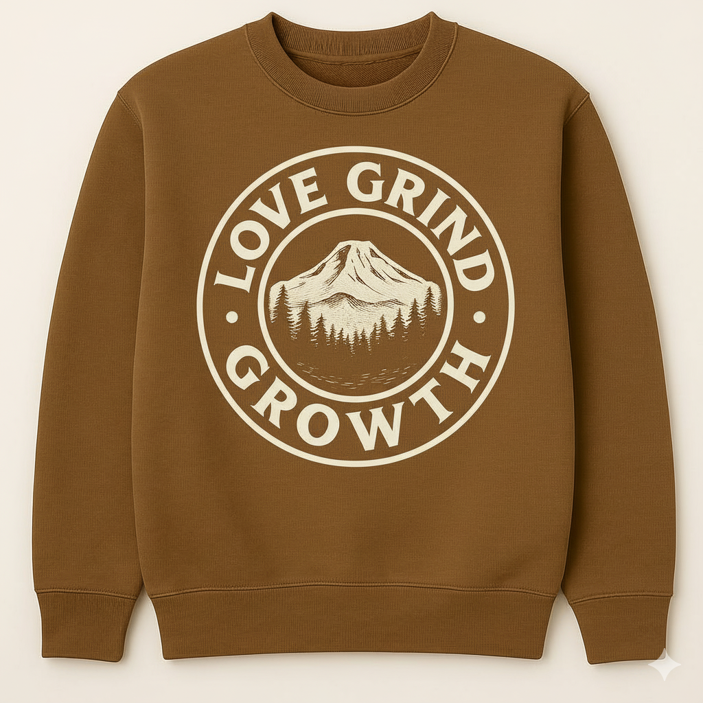 Love Grind Growth PNW Collection Crew Necks (White)
