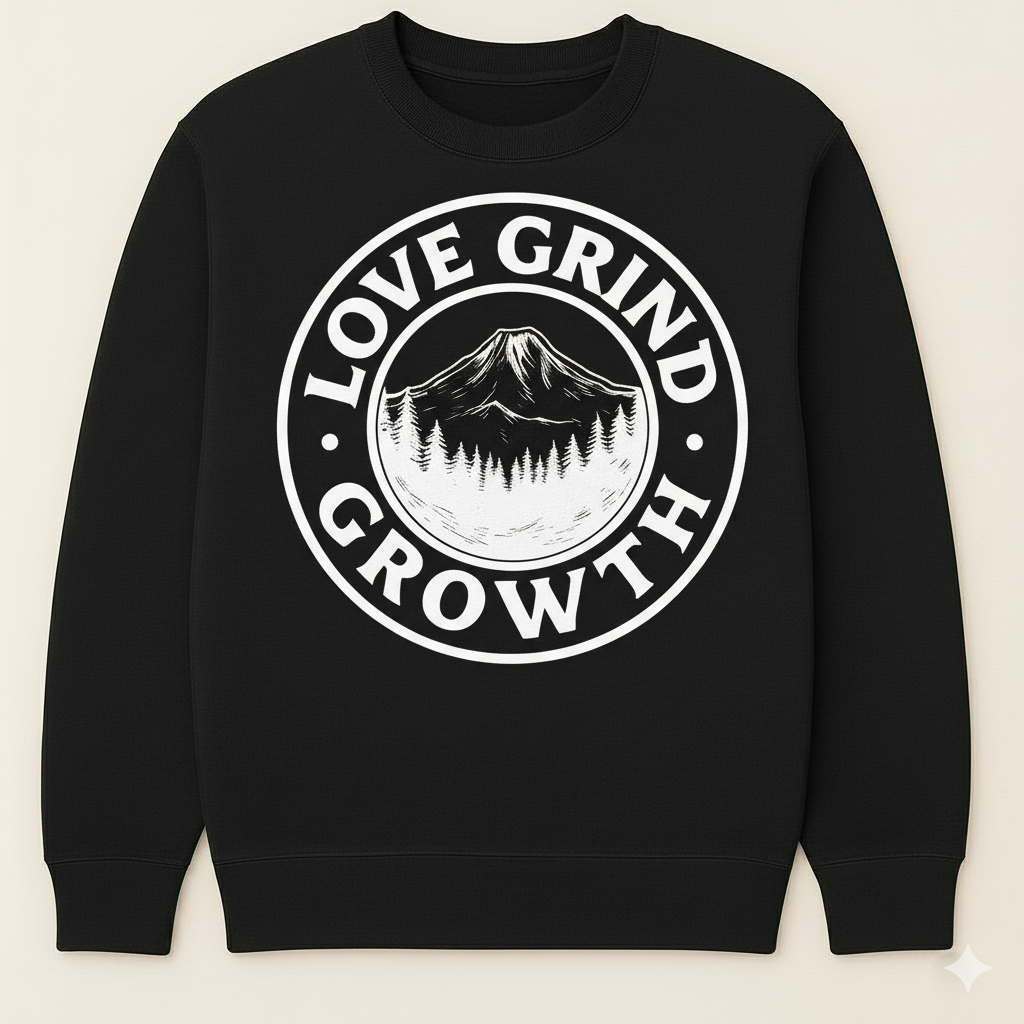 Love Grind Growth PNW Collection Crew Necks (White)