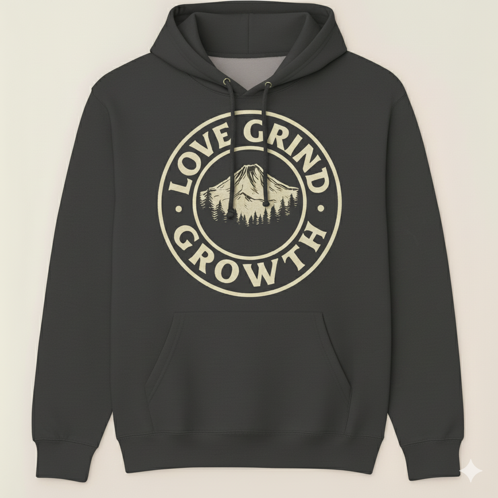 Love Grind Growth PNW Collection Hoodie (Cream)