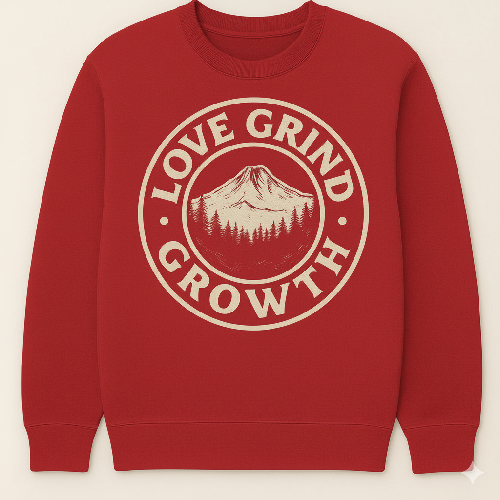 Love Grind Growth PNW Collection Crew Necks (Cream)