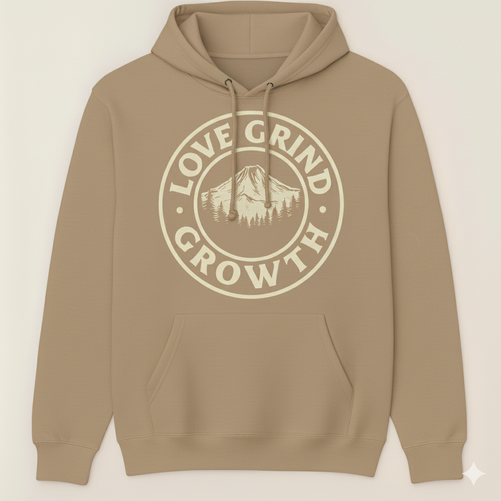 Love Grind Growth PNW Collection Hoodie (Cream)