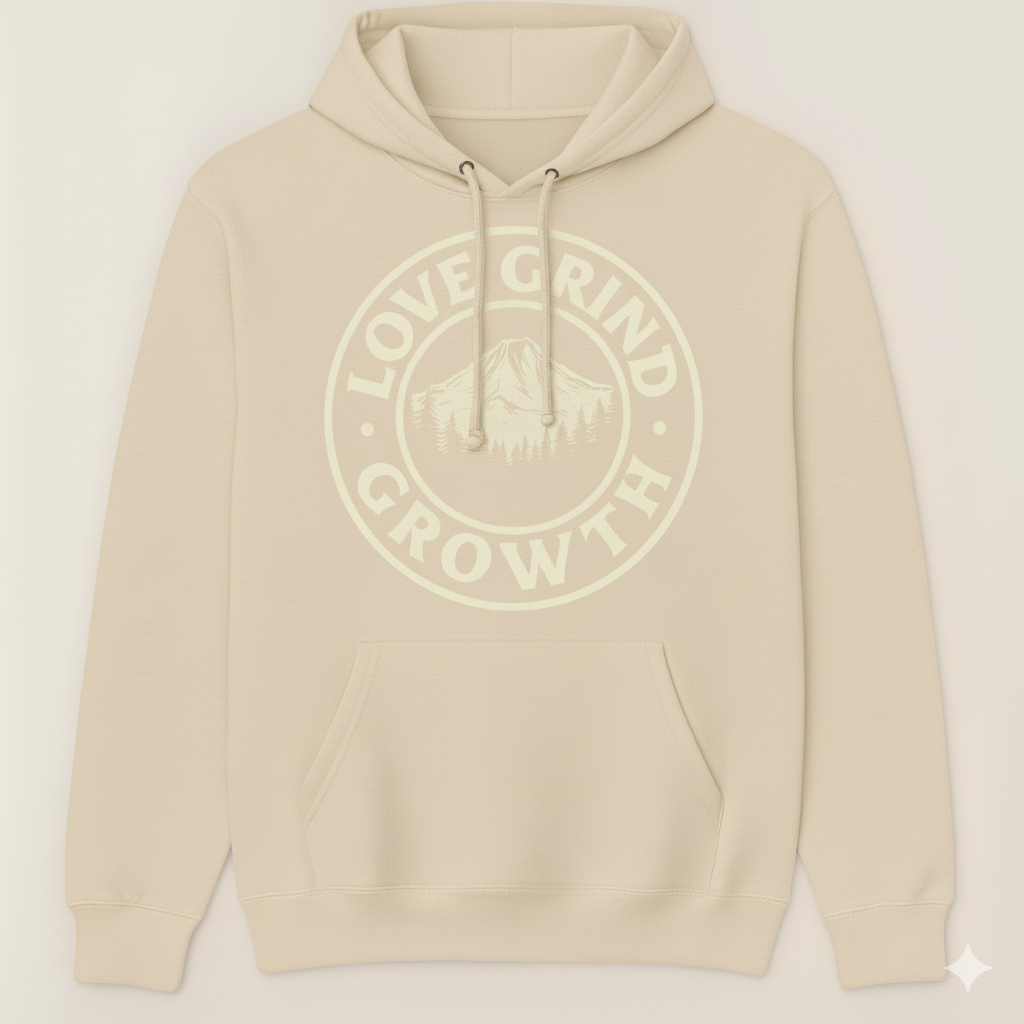 Love Grind Growth PNW Collection Hoodie (Cream)