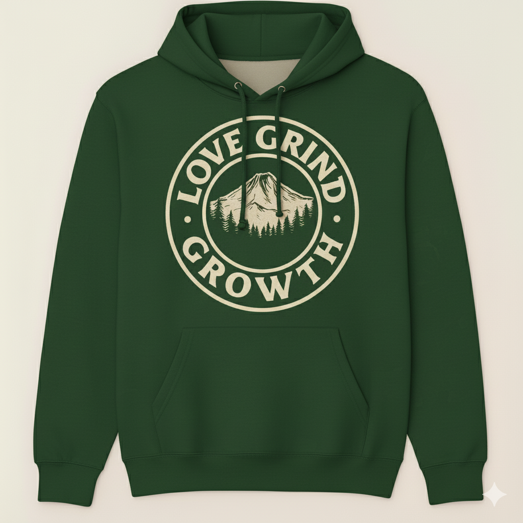 Love Grind Growth PNW Collection Hoodie (Cream)