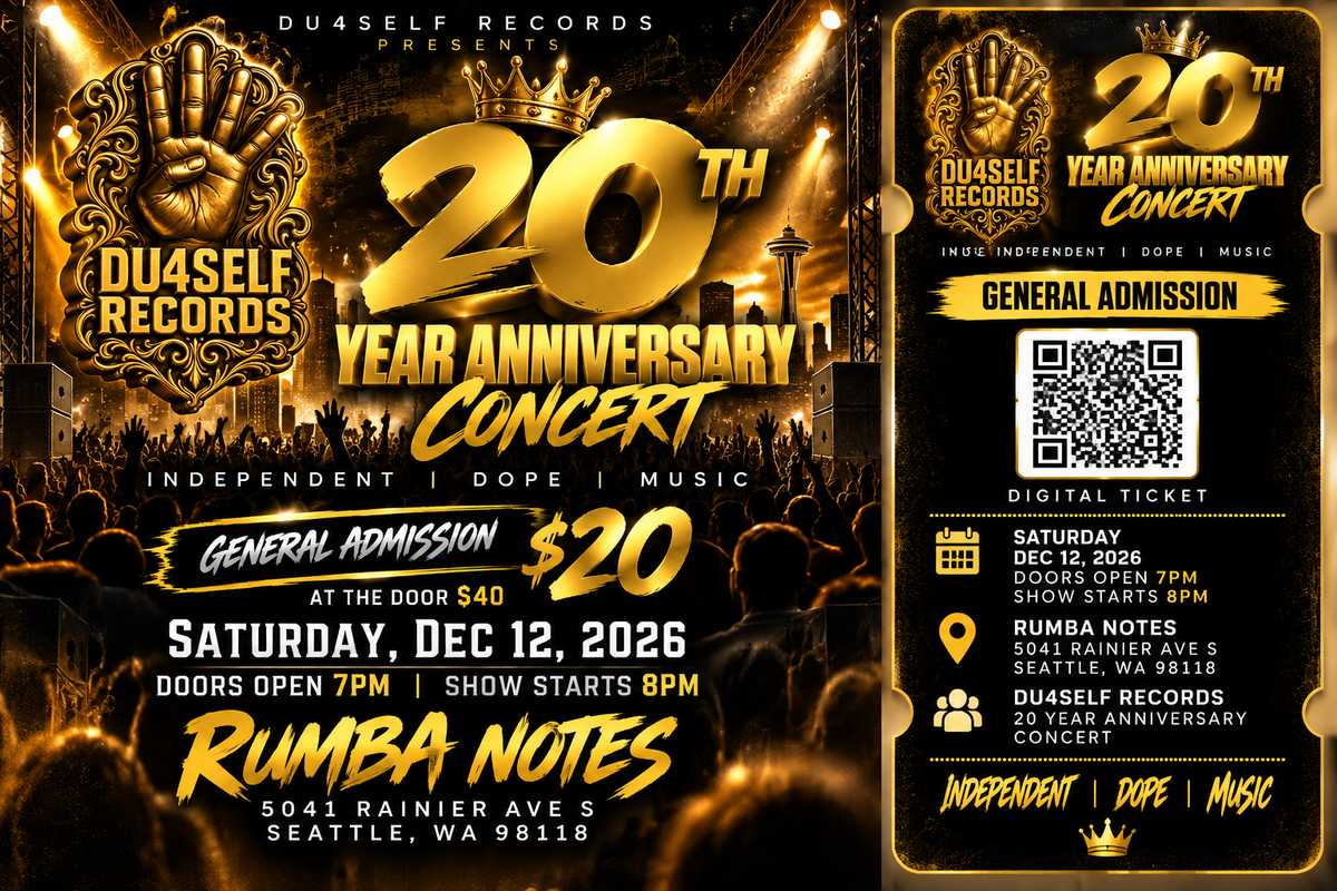 Du4Self Records 20th Anniversary Concert Ticket