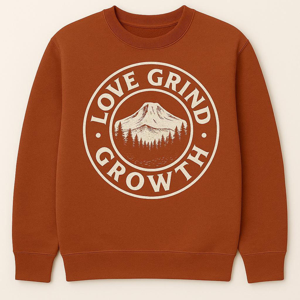 Love Grind Growth PNW Collection Crew Necks (Cream)