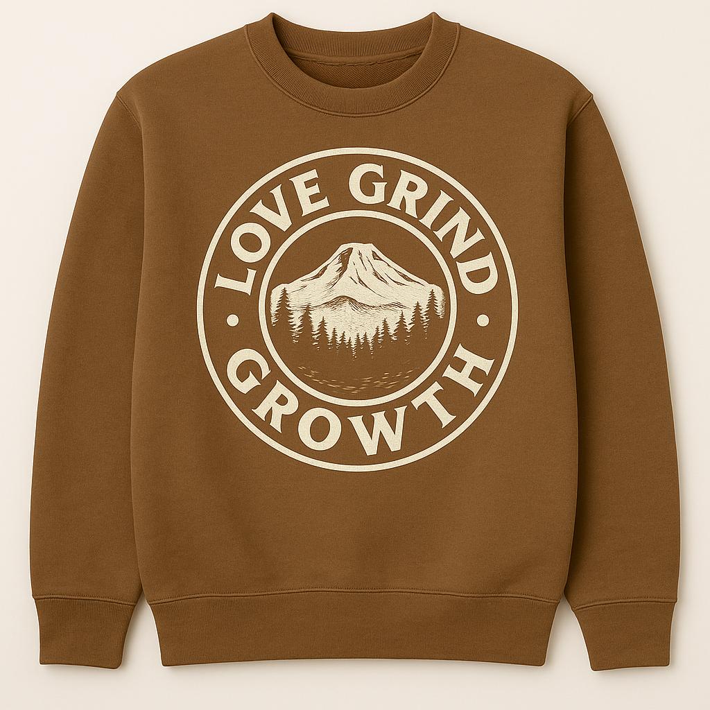 Love Grind Growth PNW Collection Crew Necks (Cream)