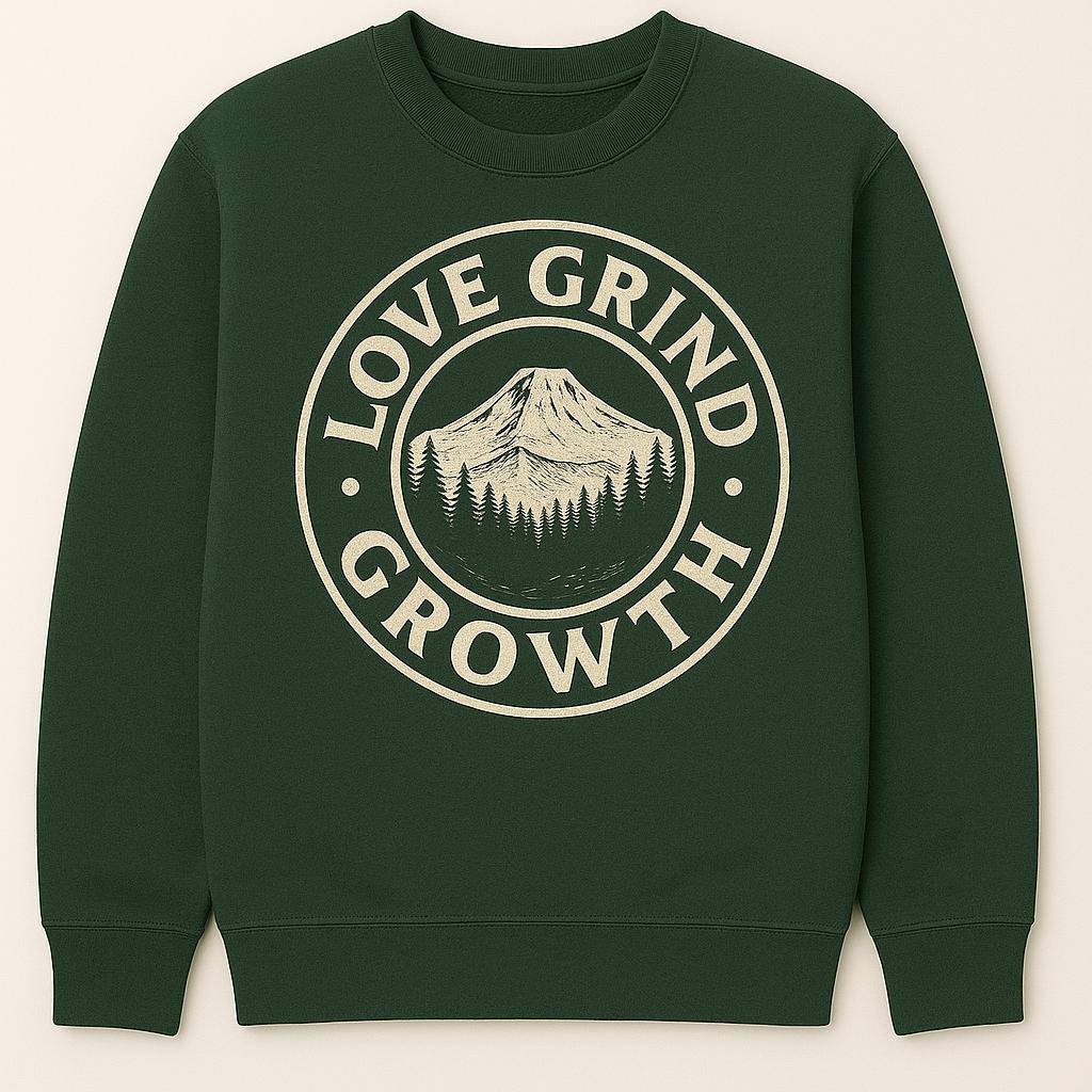 Love Grind Growth PNW Collection Crew Necks (Cream)