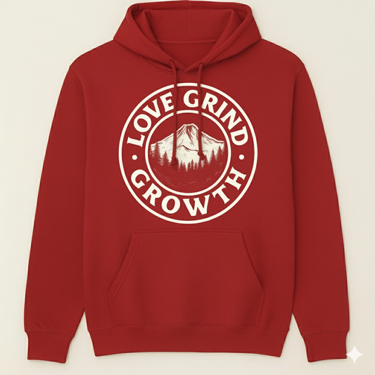 Love Grind Growth PNW Collection Hoodie (White)