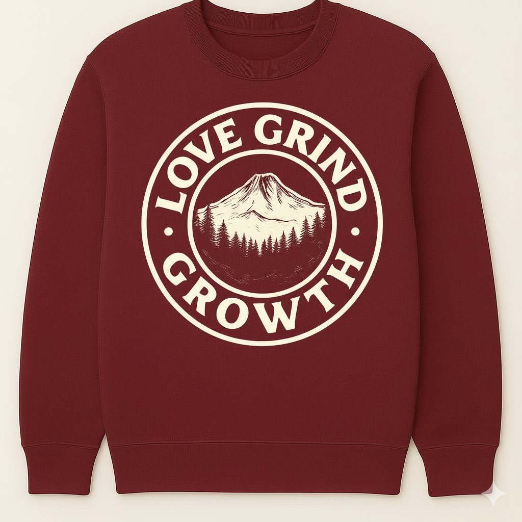 Love Grind Growth PNW Collection Crew Necks (White)