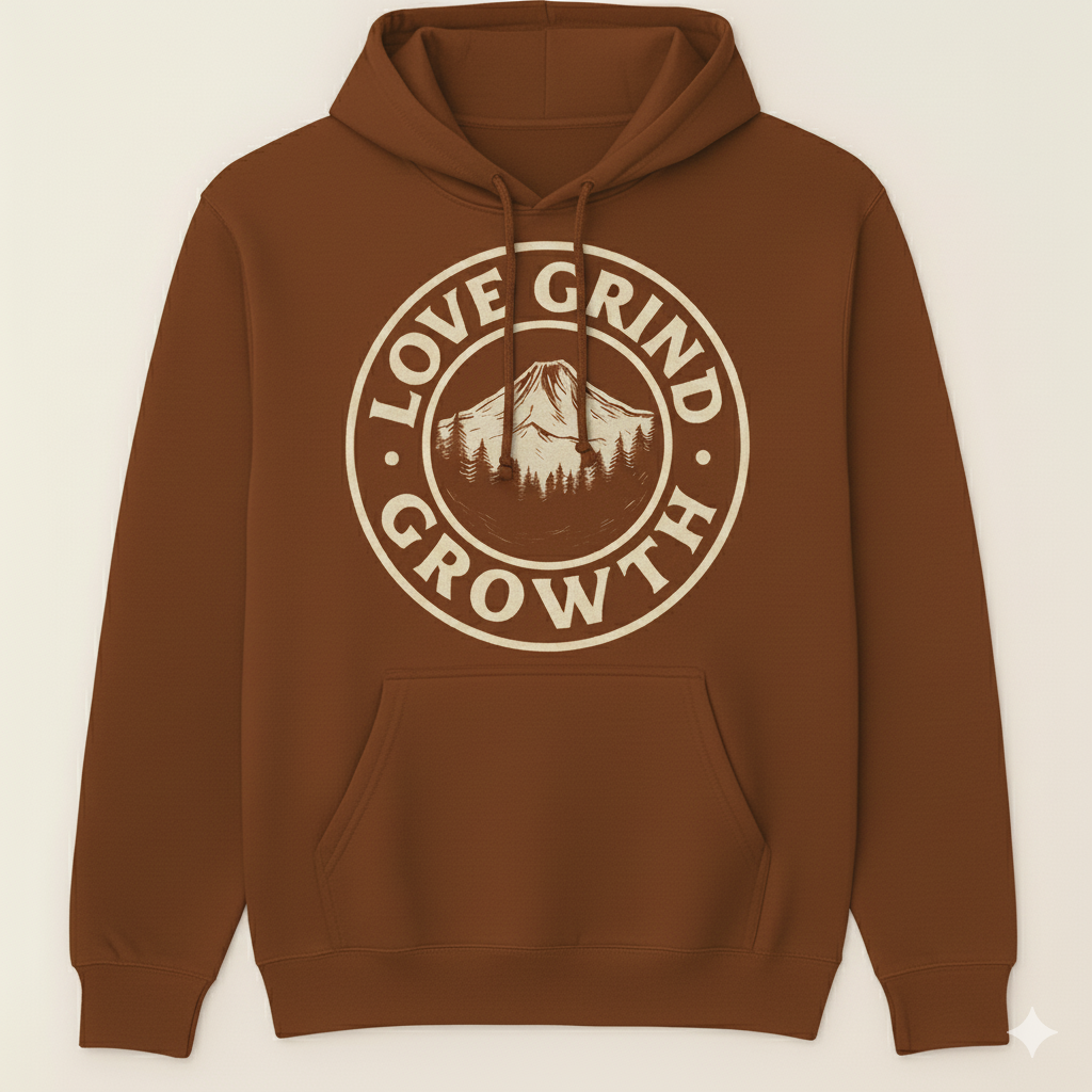 Love Grind Growth PNW Collection Hoodie (Cream)