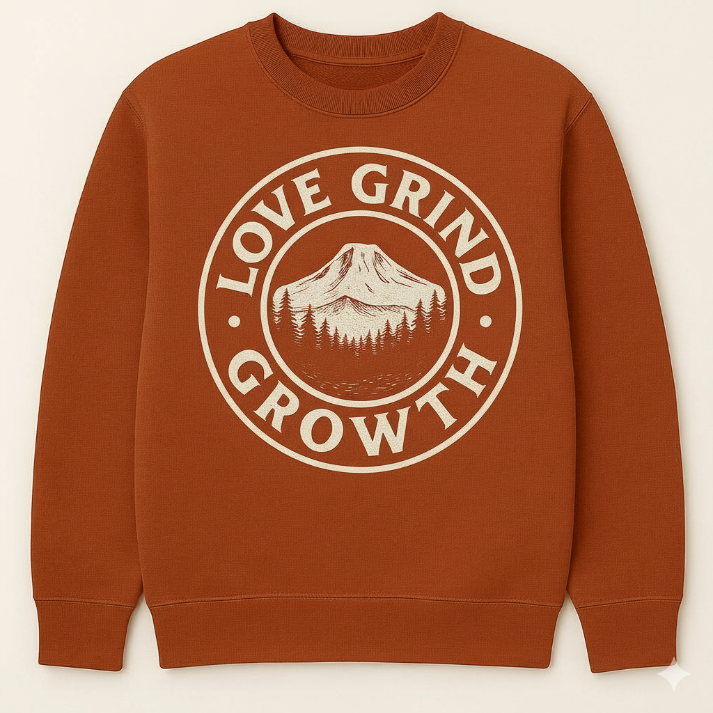 Love Grind Growth PNW Collection Crew Necks (White)