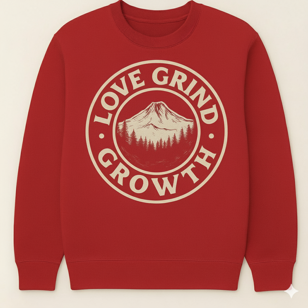 Love Grind Growth PNW Collection Crew Necks (White)