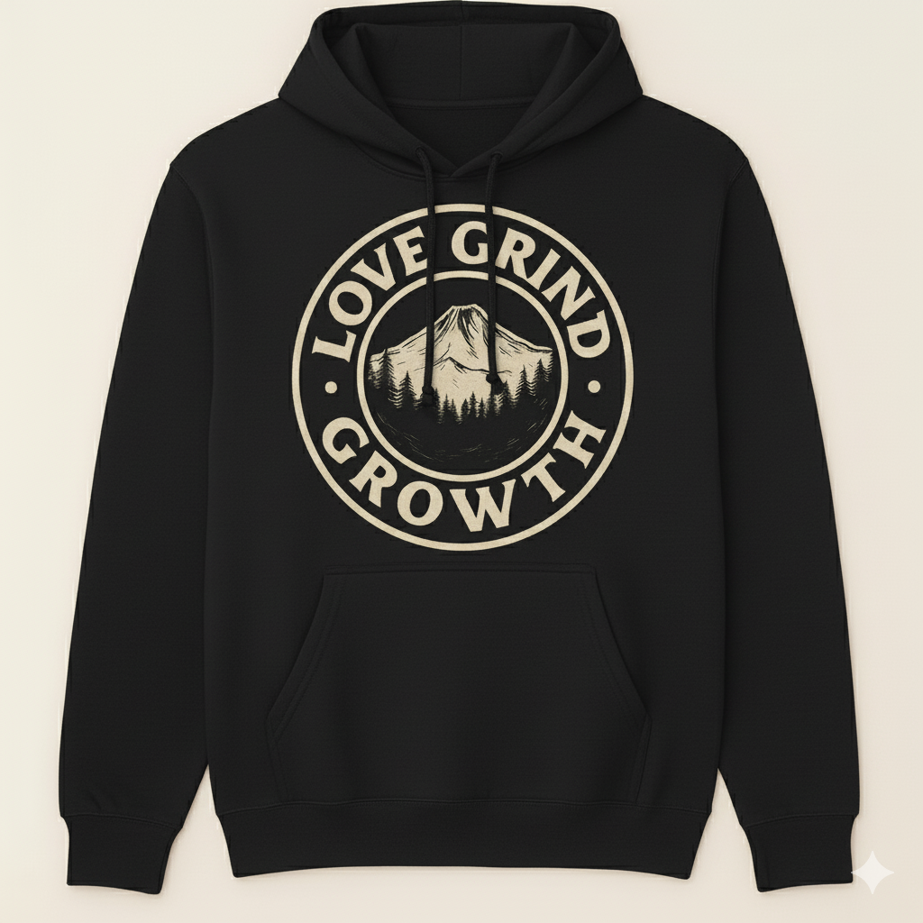 Love Grind Growth PNW Collection Hoodie (Cream)