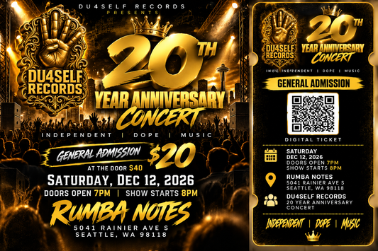 Du4Self Records 20th Anniversary Concert Ticket
