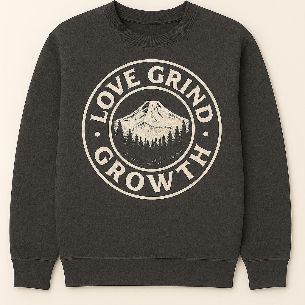 Love Grind Growth PNW Collection Crew Necks (Cream)